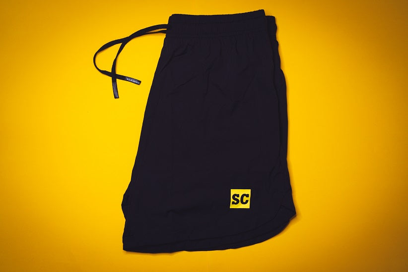 SC Training Shorts Black/Fluro Yellow