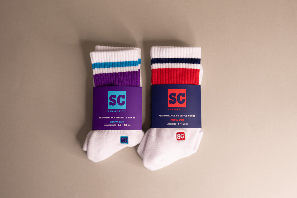 Sock Combo - Purple/Blue & Red/Blue