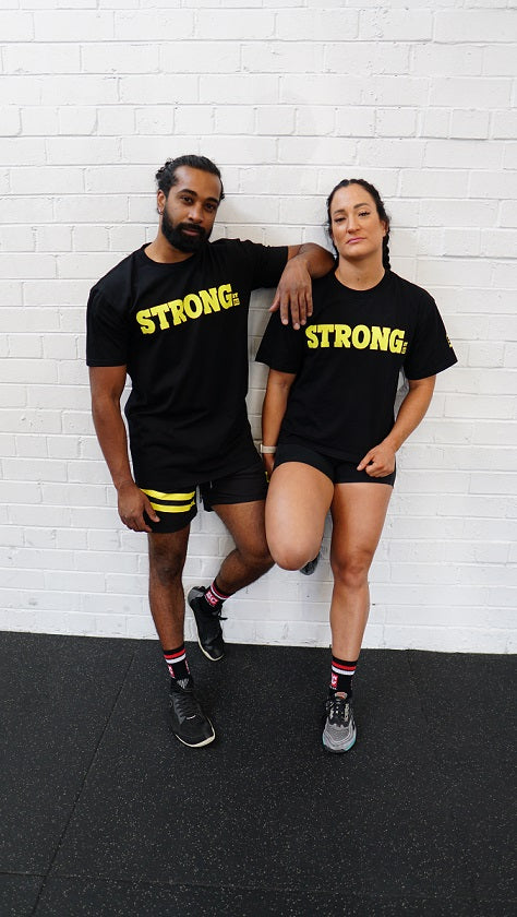Black x Fluro Yellow Strong by SC Tee