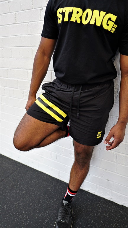 SC Training Shorts Black/Fluro Yellow