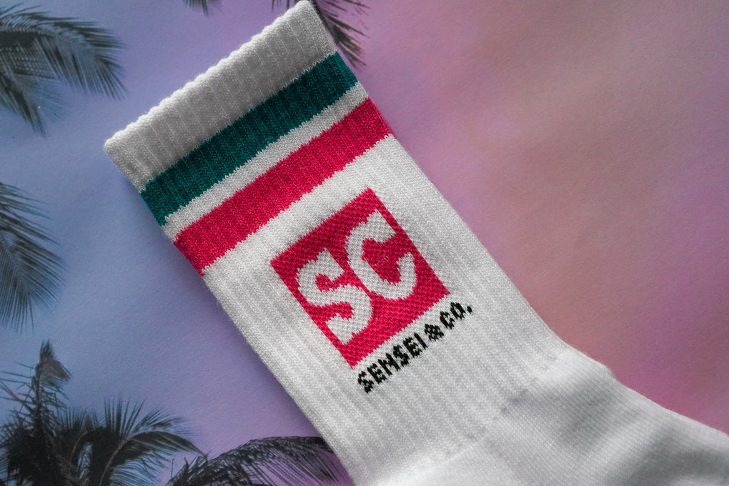 Sensei & Co. Miami Vice Socks - Hybrid Crew Cut