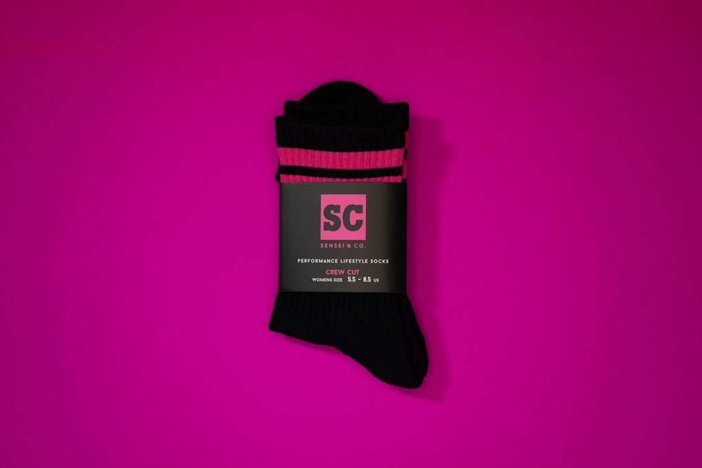 Sensei & Co. NEON Socks - Hybrid Crew Cut