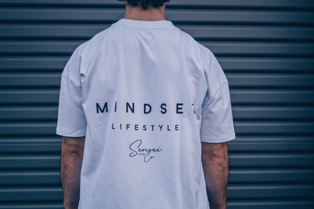 Logo Mindset / Lifestyle Oversized Tee White